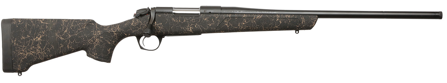 Bergara Rifles B14S901 B-14 Stoke 308 Win 4+1, 20″ Graphite Black Cerakote #4.5 Contour Threaded Barrel, Graphite Black Cerakote Steel Receiver, Black Webbed Tan Fixed w/SoftTouch Synthetic Stock