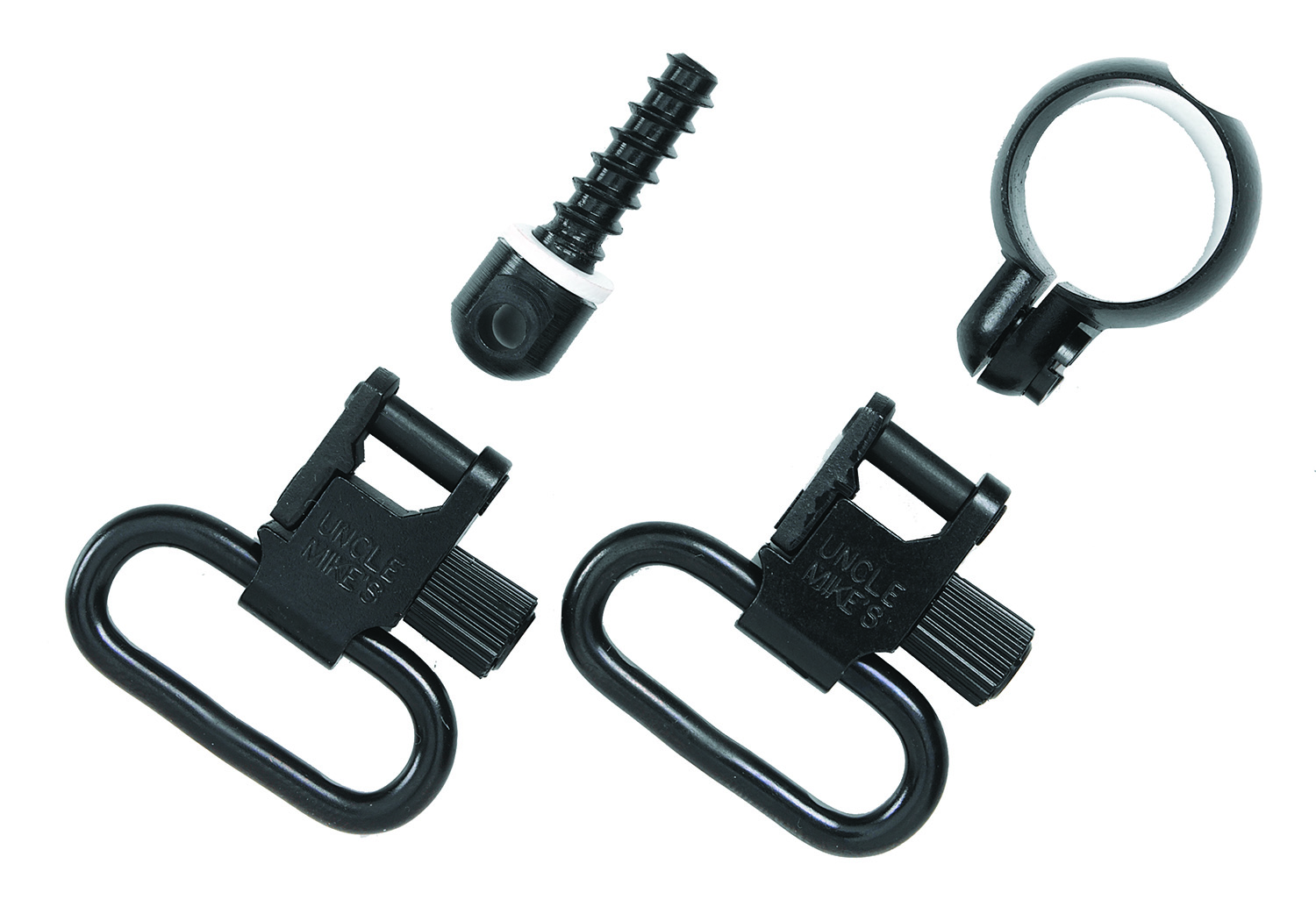 Uncle Mike’s 13312 Full Band Swivel Set Quick Detach 115 CF Blued 1.25″ Loop for Lever Action Winchester & Marlin