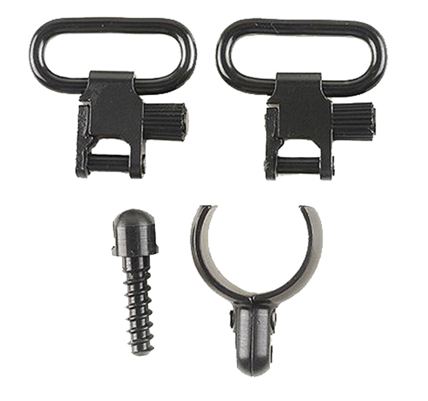 Uncle Mike’s 15932 Magnum Band Swivel Set made of Steel with Blued Finish, 1″ Loop Size, Quick Detach 115 SG-2 Style for Most 12 Gauge Shotguns