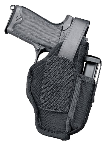 Uncle Mike’s 70010 Sidekick Hip Holster IWB/OWB Size 01 Black Kodra Nylon Belt Clip Fits Medium Autos Fits 3-4″ Barrel Belt 2.25″ Wide Includes Adjustment Tool Ambidextrous