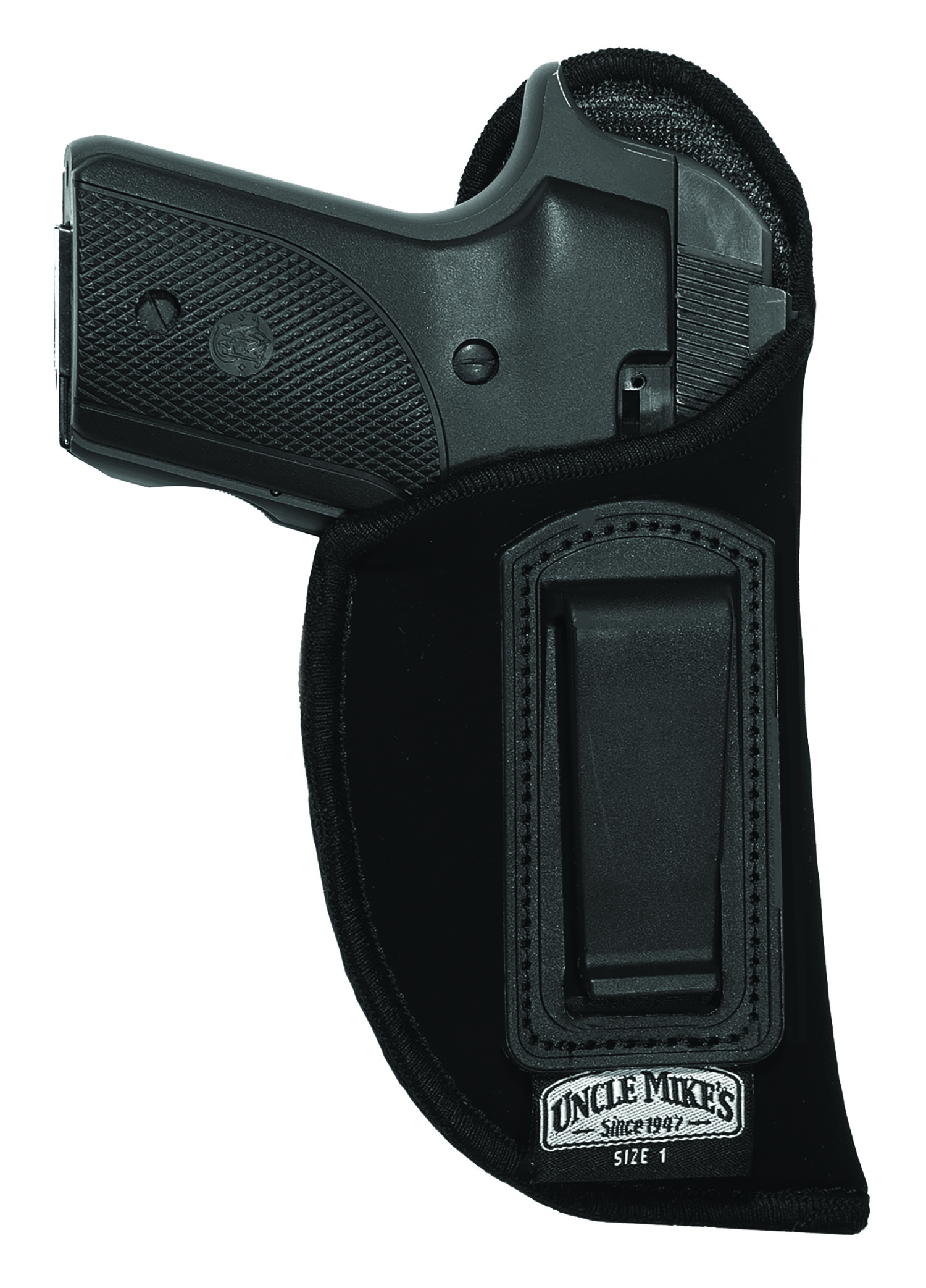 Uncle Mike’s 89012 Inside The Pants Holster IWB Size 01 Black Suede Like Belt Clip Fits Medium Autos Fits 3-4″ Barrel Left Hand