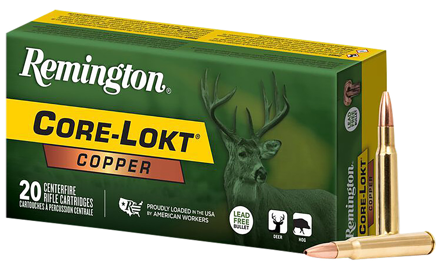 Remington Ammunition R27853 Core-Lokt Copper 30-06Springfield 150gr Copper Hollow Point 20 Per Box/10 Case