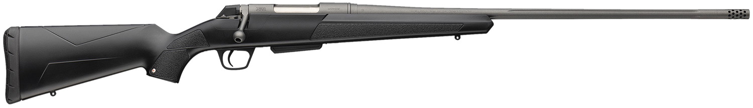 Winchester Repeating Arms 535801230 XPR Extreme 7mm Rem Mag 3+1 26″ Tungsten Cerakote Fluted Threaded Barrel & Drilled & Tapped Steel Receiver, Fixed Black Synthetic Stock