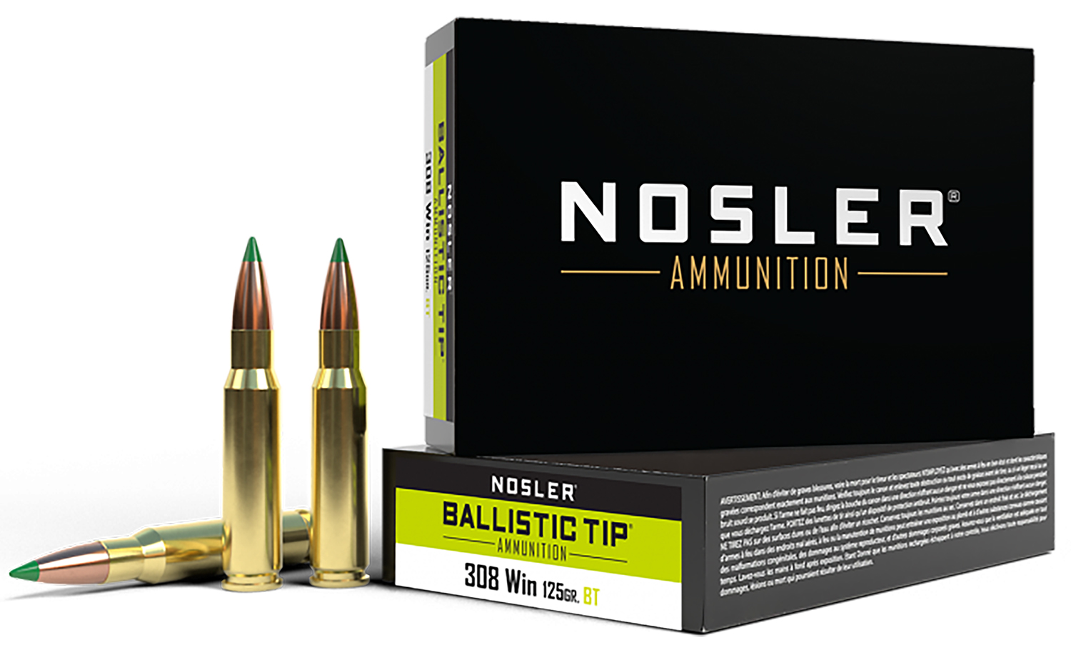Nosler 40061 Ballistic Tip 308Win 125gr Spitzer Ballistic Tip 20 Per Box/10 Case