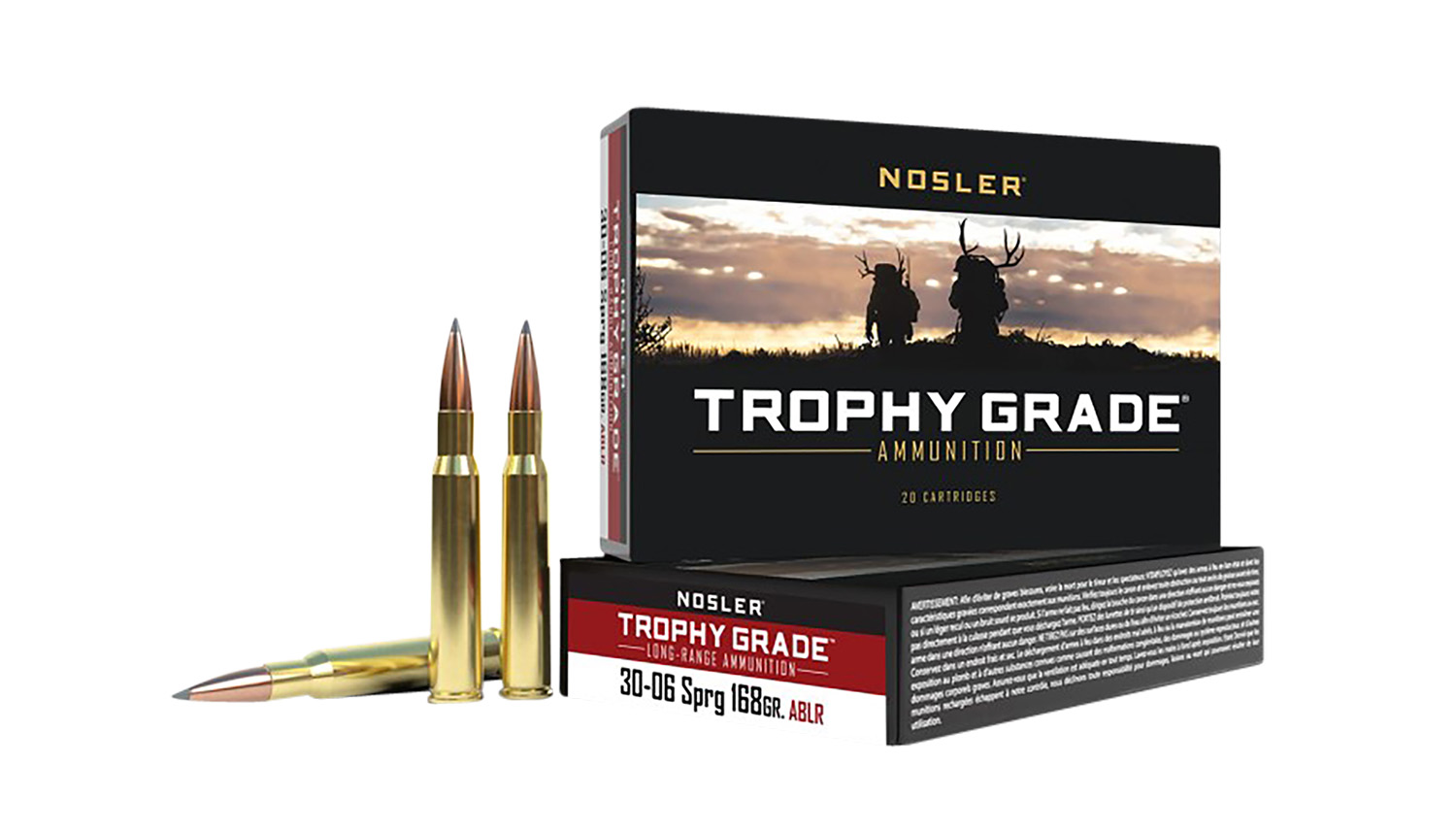 Nosler 60102 Trophy Grade Long-Range 30-06Springfield 168gr Nosler Spitzer AccuBond Long Range 20 Per Box/10 Case