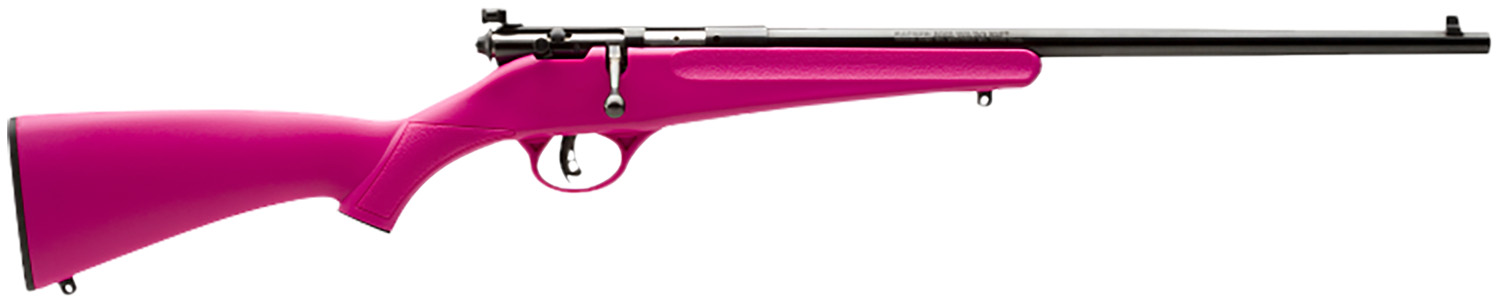 Savage Arms 13780 Rascal Youth 22 LR 1rd 16.13″ Matte Black Sporter Barrel, Matte Black Carbon Steel Receiver, Pink Fixed Synthetic Stock, Right Hand