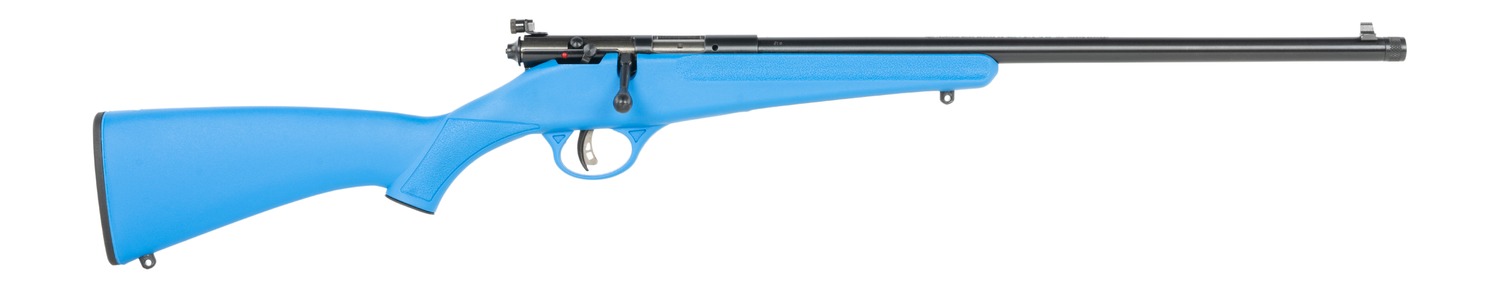 Savage Arms Rascal F-SR 22 LR 1rd 16.13″ Matte Black Single Shot Threaded Barrel, Blue Synthetic Stock, Right Hand