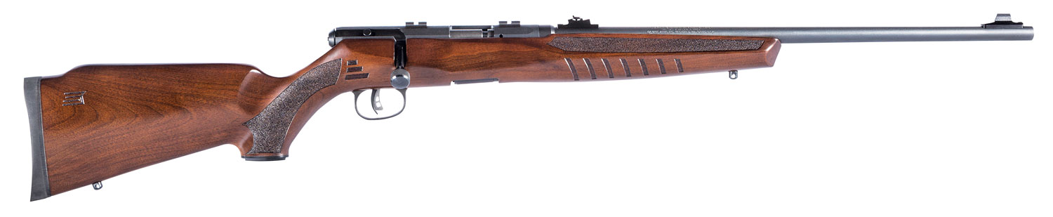 Savage Arms 70510 B22 G Full Size 22 WMR 10+1 21″ Matte Black Sporter Barrel, Matte Black Drilled & Tapped Carbon Steel Receiver, Satin Hardwood Fixed Sporter Stock, Right Hand