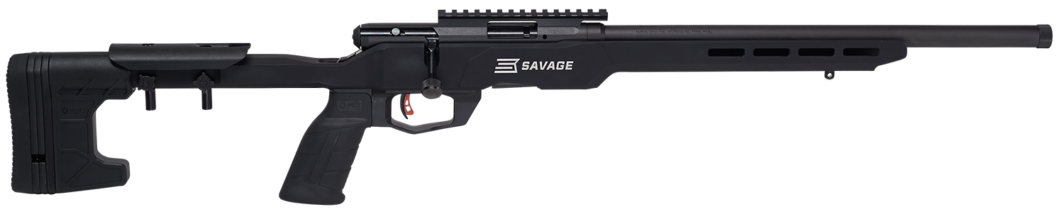 Savage Arms 70548 B Series Precision Full Size 22 WMR 10+1 18″ Matte Black Threaded Barrel, Matte Black Picatinny Rail Carbon Steel Receiver, Matte Black MDT ACC Chassis Aluminum Stock, Black Polymer