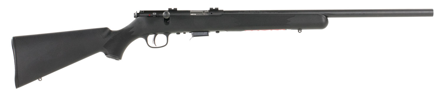 Savage Arms 93200 93 FV Full Size 22 WMR 5+1 21″ Matte Black Heavy Barrel, Matte Black Drilled & Tapped Carbon Steel Receiver, Matte Black Fixed Synthetic Stock, Right Hand
