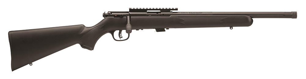Savage Arms 96699 93R17 FV-SR Full Size 17 HMR 5+1 16.50″ Matte Black Heavy Threaded Barrel, Matte Black Picatinny Rail Carbon Steel Receiver, Matte Black Fixed Varmint Synthetic Stock, Right Hand