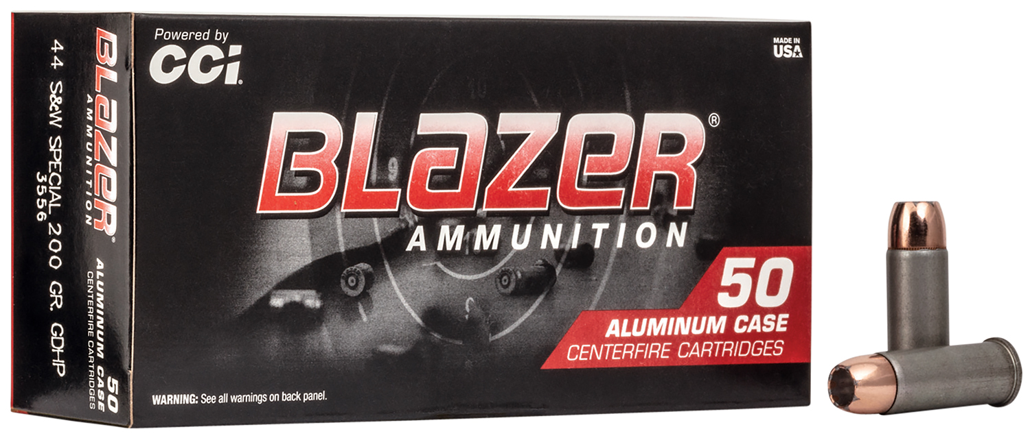 CCI 3556 Blazer Handgun 44S&W Spl 200gr Jacketed Hollow Point 50 Per Box/20 Case