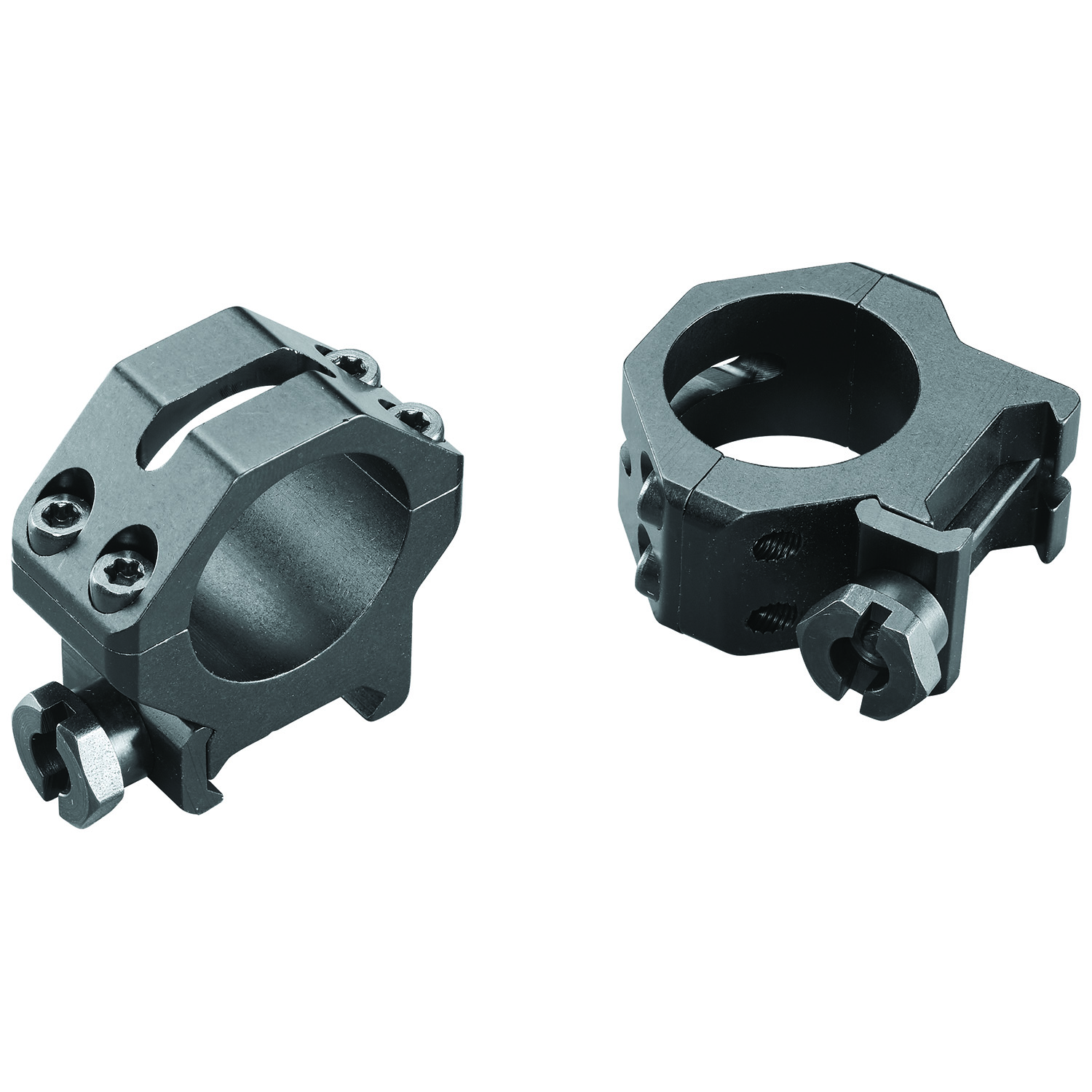 Weaver Mounts 48360 Four-Hole Skeleton Rings Matte Black 1″ Medium