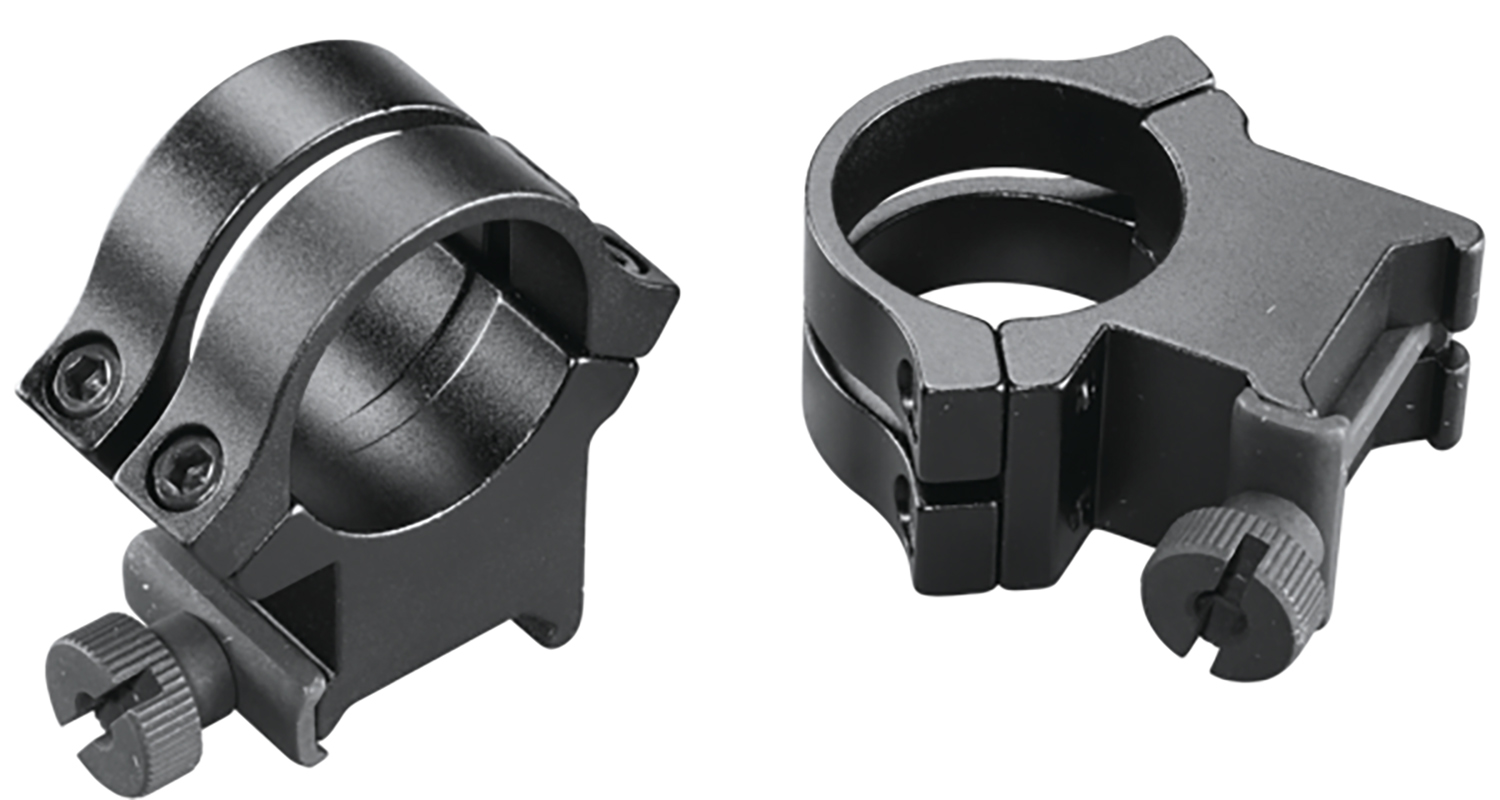 Weaver Mounts 49049 Quad Lock Detachable Rings Matte Black 1″ Extra High