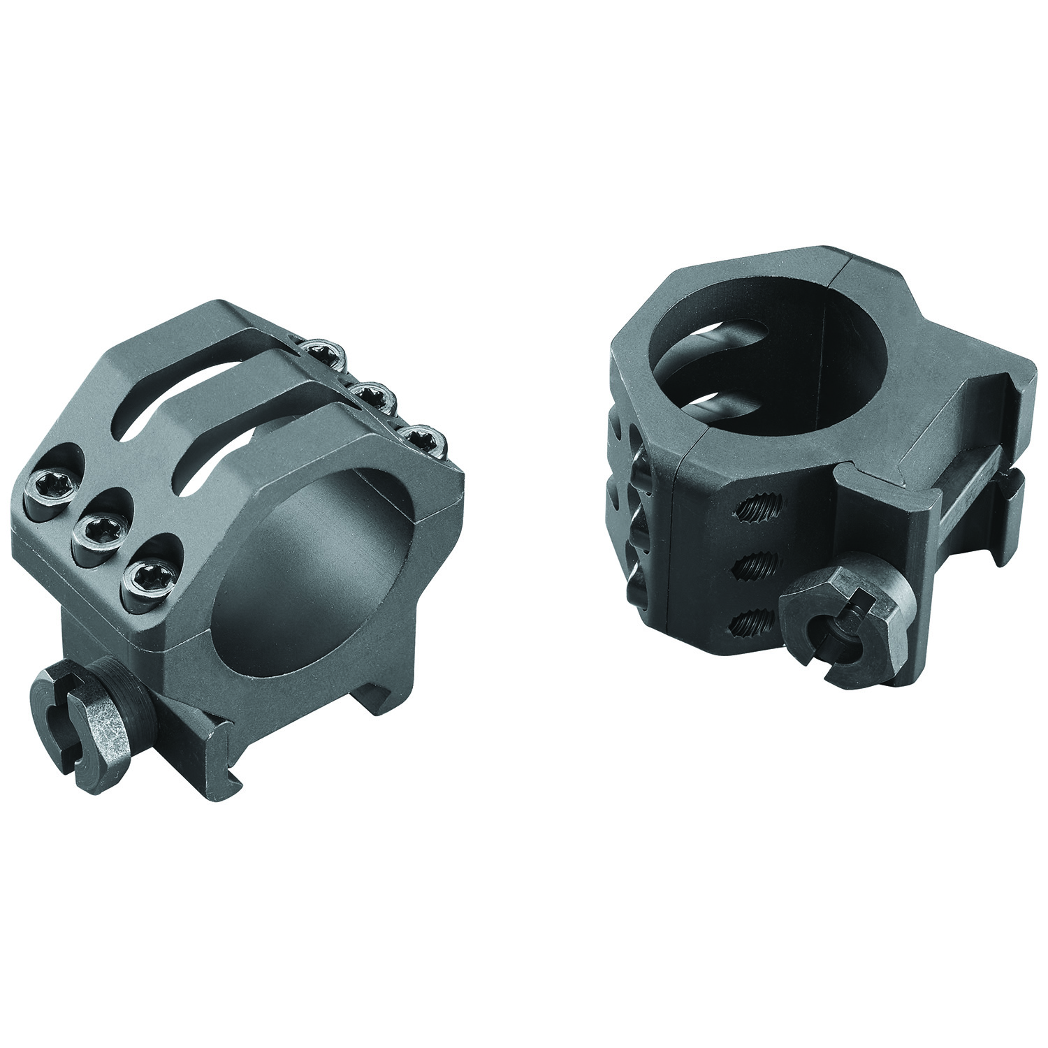 Weaver Mounts 99688 Six-Hole Picatinny Rings Matte Black 1″ Medium