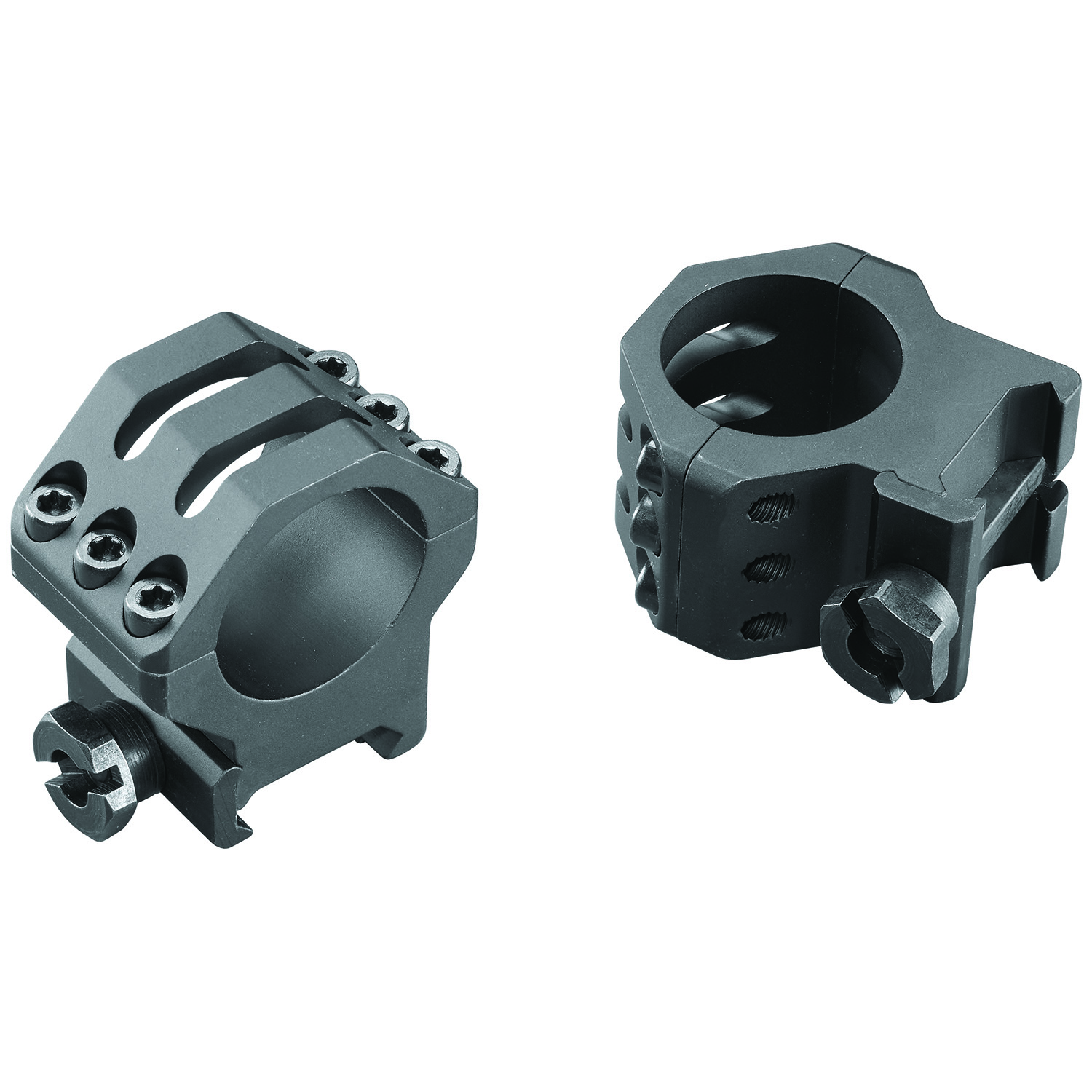 Weaver Mounts 99689 Six-Hole Picatinny Rings Matte Black 1″ High
