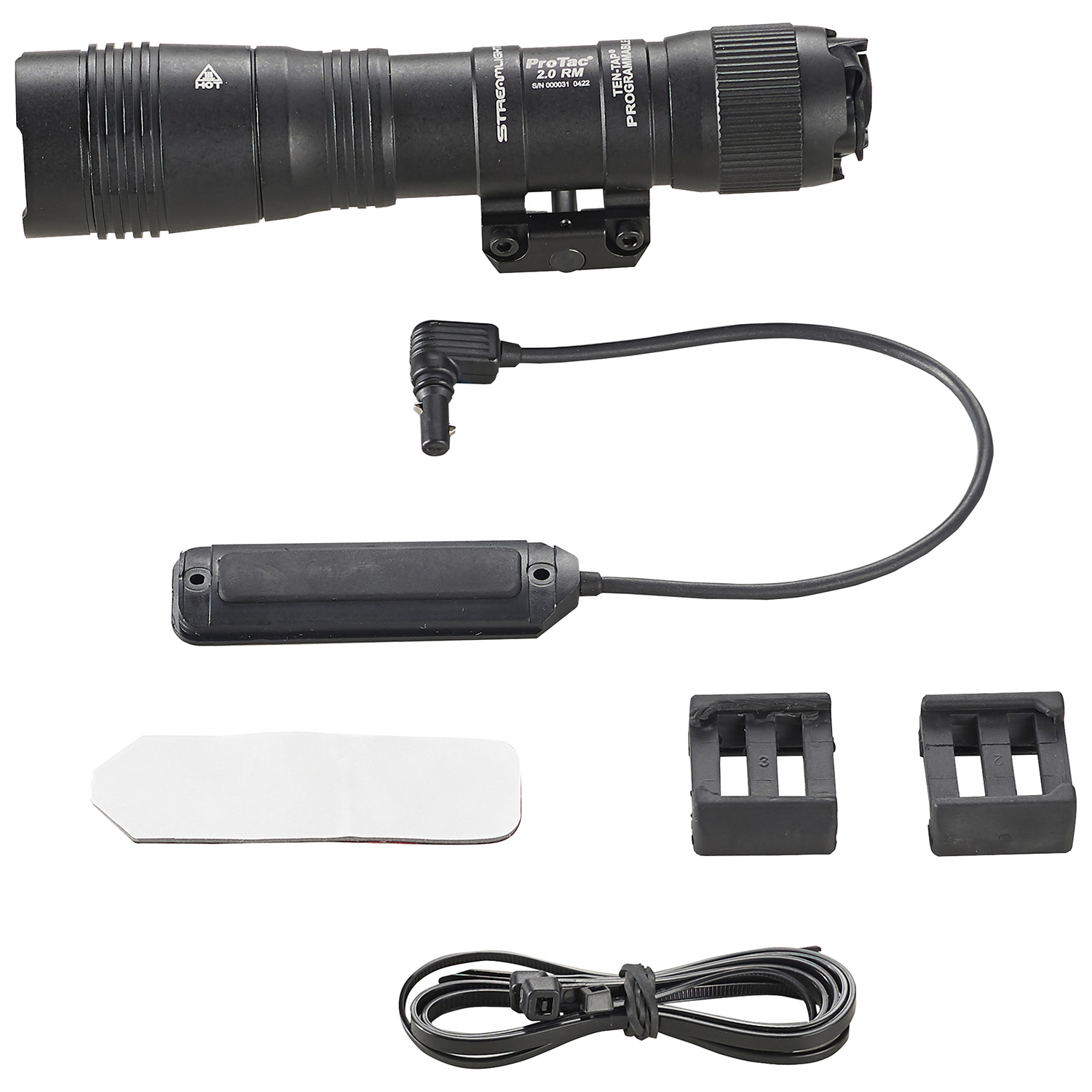 Streamlight 89009 ProTac 2.0 Black Anodized Aluminum, Rifle 250/2000 Lumens White LED, Bulb 266 Meters Beam, Picatinny Rail Mount