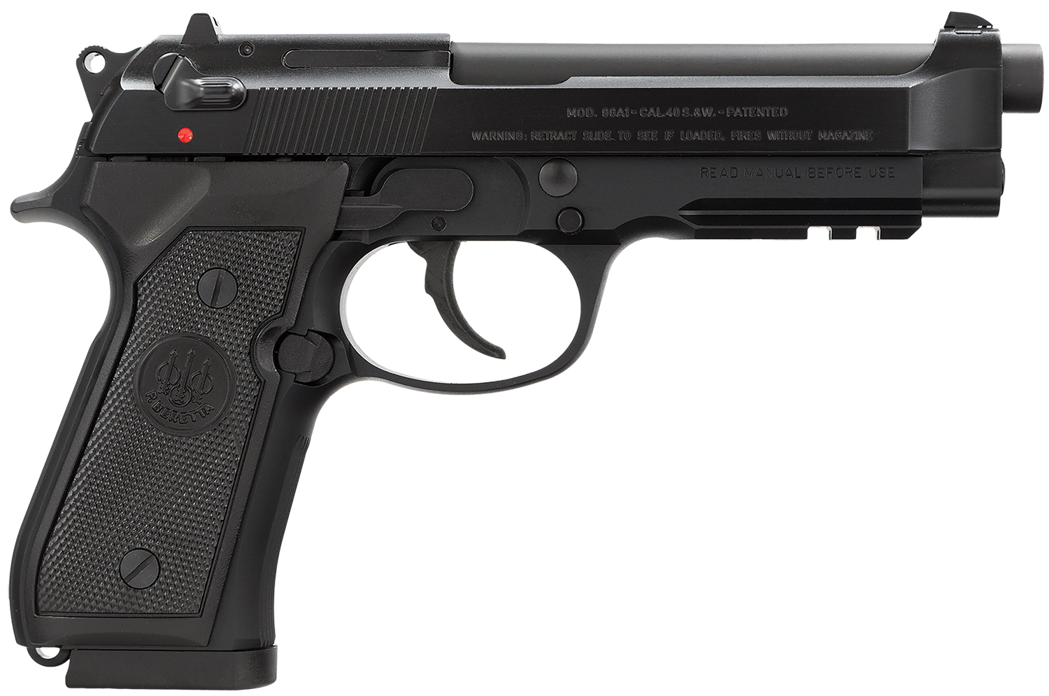 Beretta USA J9A4F11 96A1 40 S&W 4.90″ Barrel 10+1, Black Bruniton Alloy Frame, Serrated Steel Slide & Polymer Grip