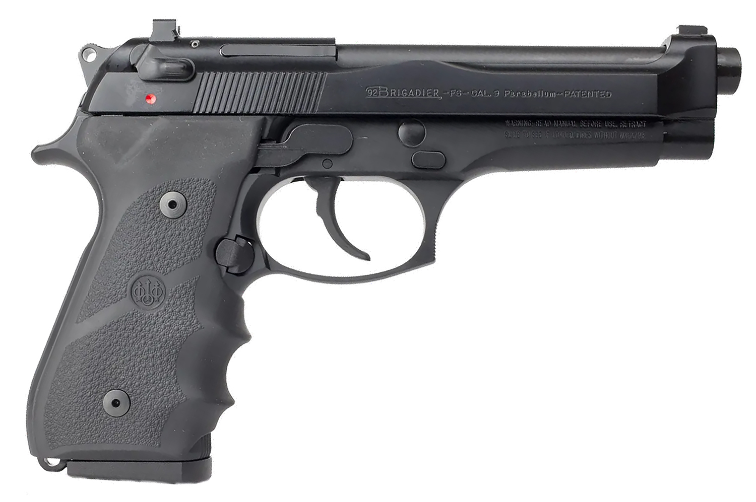 Beretta USA J92F700 92FS Brigadier 9mm Luger 10+1 4.90″ Steel Barrel, Black Stainless Steel Serrated Slide, Black Aluminum Frame, Black Stippled Rubber Grip