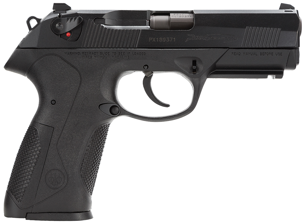 Beretta USA JXF9F20 Px4 Storm Full Size Frame 9mm Luger 10+1, 4.10″ Black Steel Barrel, Black Bruniton Serrated Steel Slide, Black Polymer Frame w/Picatinny Rail, Ambidextrous