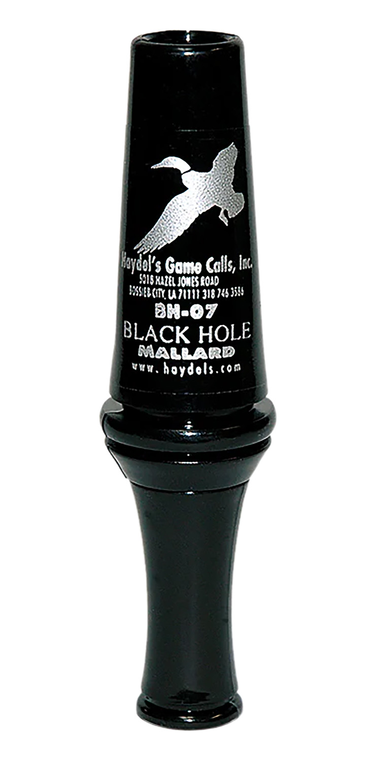 Haydel’s Game Calls BH07 Black Hole Open Call Double Reed Mallard Sounds Attracts Ducks Black Polycarbonate