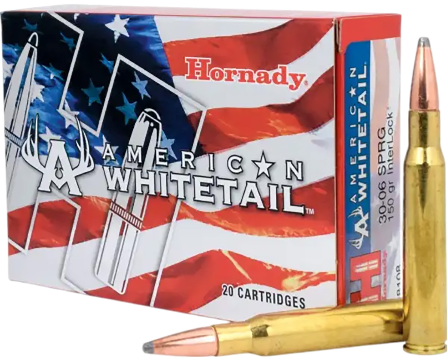 Hornady 8108 American Whitetail  30-06Springfield 150gr InterLock Spire Point 20 Per Box/10 Case