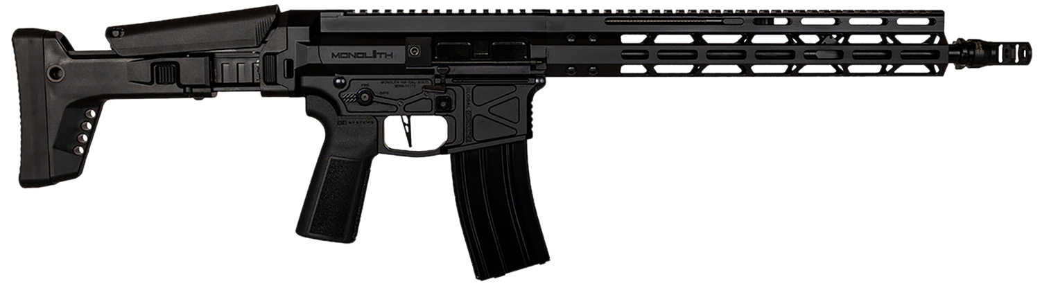 Global Ordnance LLC 197892003216 Monolithic 5.56 NATO 16″ Barrel, Keymod Handguard, Modular Black Stock, Black Polymer Grip