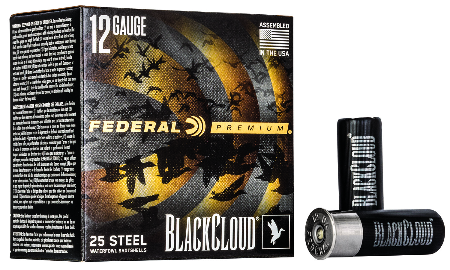 Federal PWBX1473 Black Cloud FS 12Gauge 2.75″ 1 1/8oz 3Shot 25 Per Box/10 Case