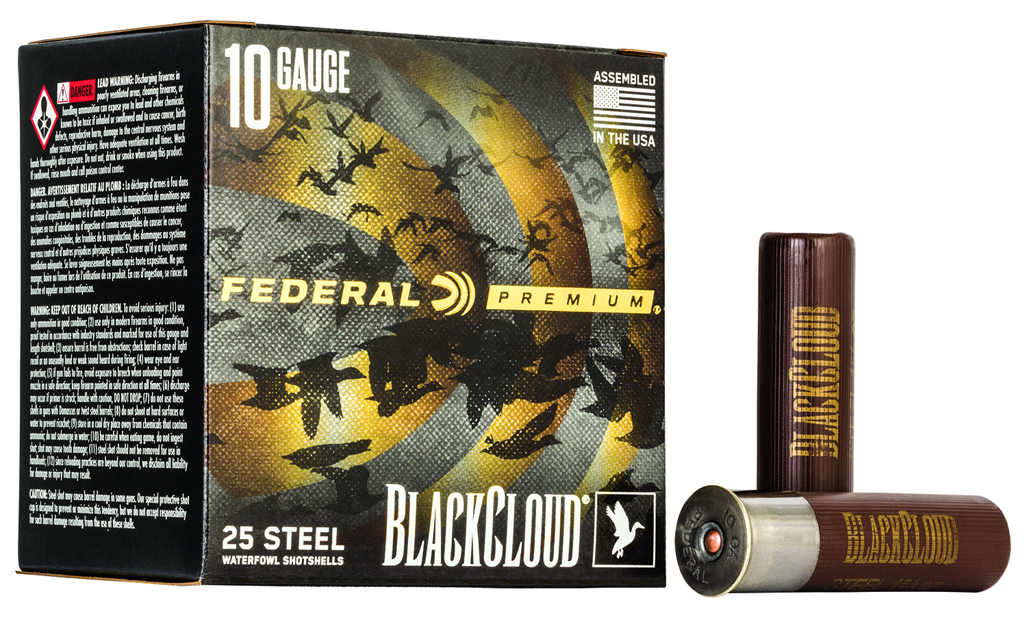 Federal PWBX1072 Black Cloud FS 10Gauge 3.50″ 1 5/8oz 2Shot 25 Per Box/10 Case