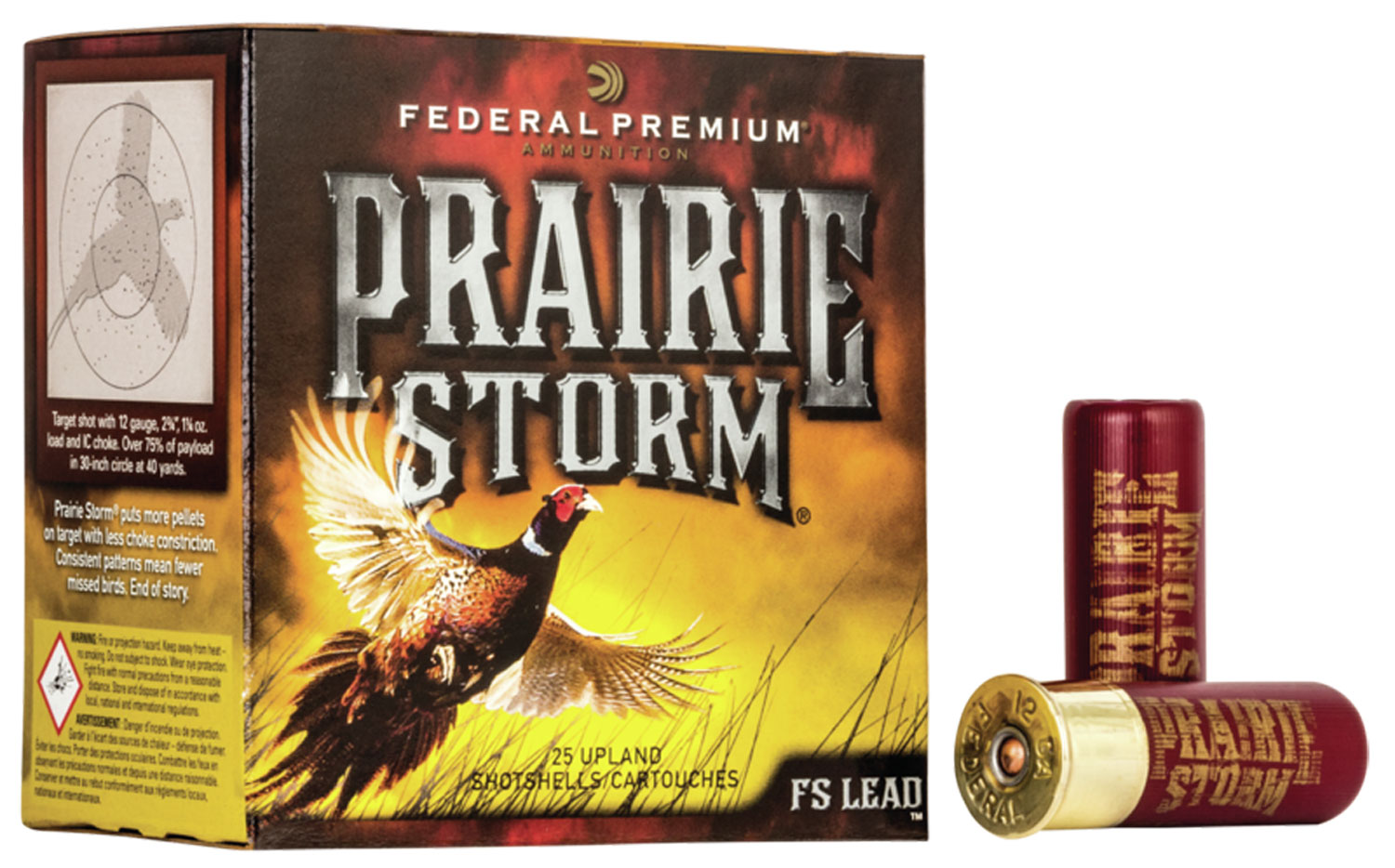 Federal PFX154FS4 Premium Prairie Storm FS 12Gauge 2.75″ 1 1/4oz 4Shot 25 Per Box/10 Case