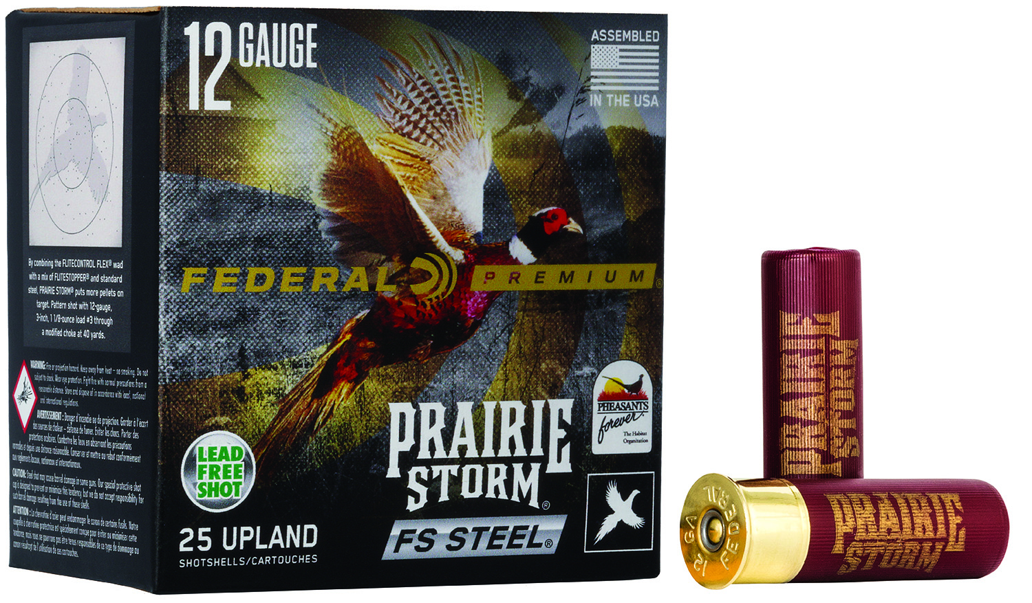 Federal PFSX147FS4 Premium Prairie Storm FS 12Gauge 2.75″ 1 1/8oz 4Shot 25 Per Box/10 Case