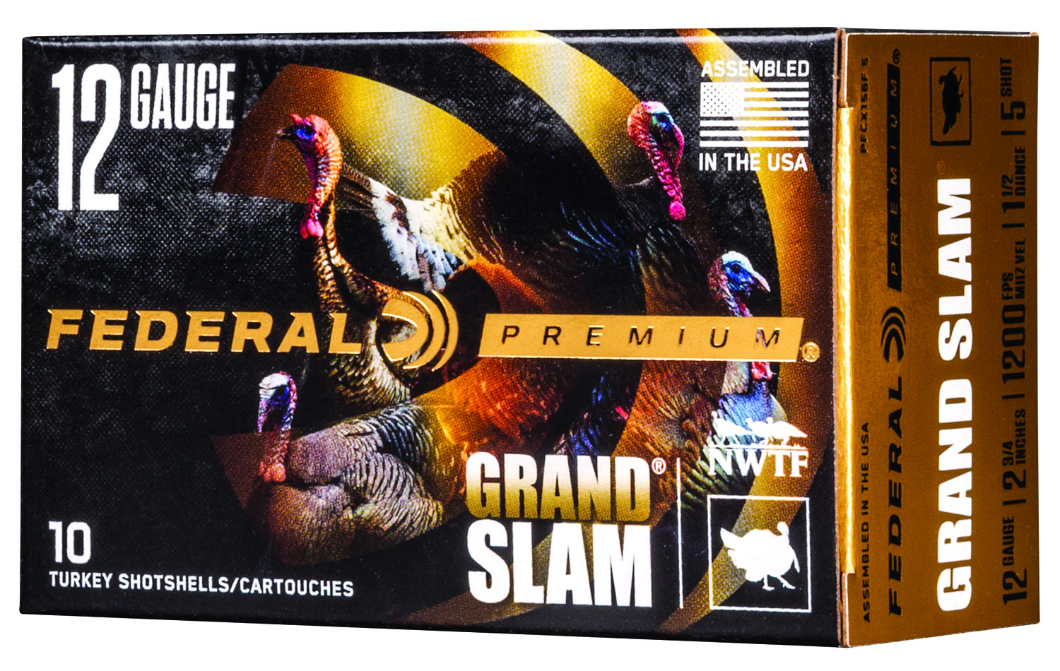 Federal PFCX156F5 Premium Grand Slam 12Gauge 2.75″ 1 1/2oz 5Shot 10 Per Box/25 Case