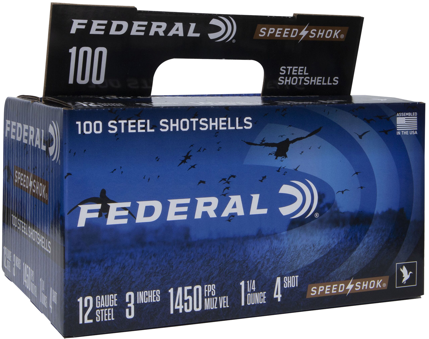 Federal WF1421004 Speed-Shok 12Gauge 3″ 1 1/4oz 4Shot 100 Per Box/2 Case