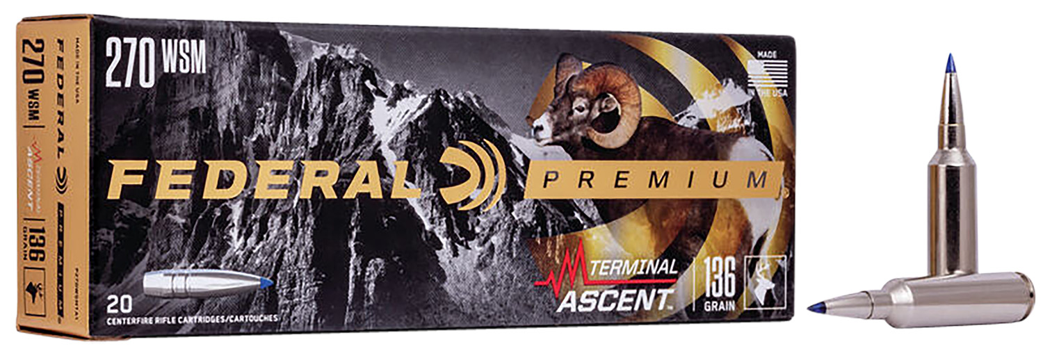 Federal P270WSMTA1 Premium Terminal Ascent 270WSM 136gr 20 Per Box/10 Case