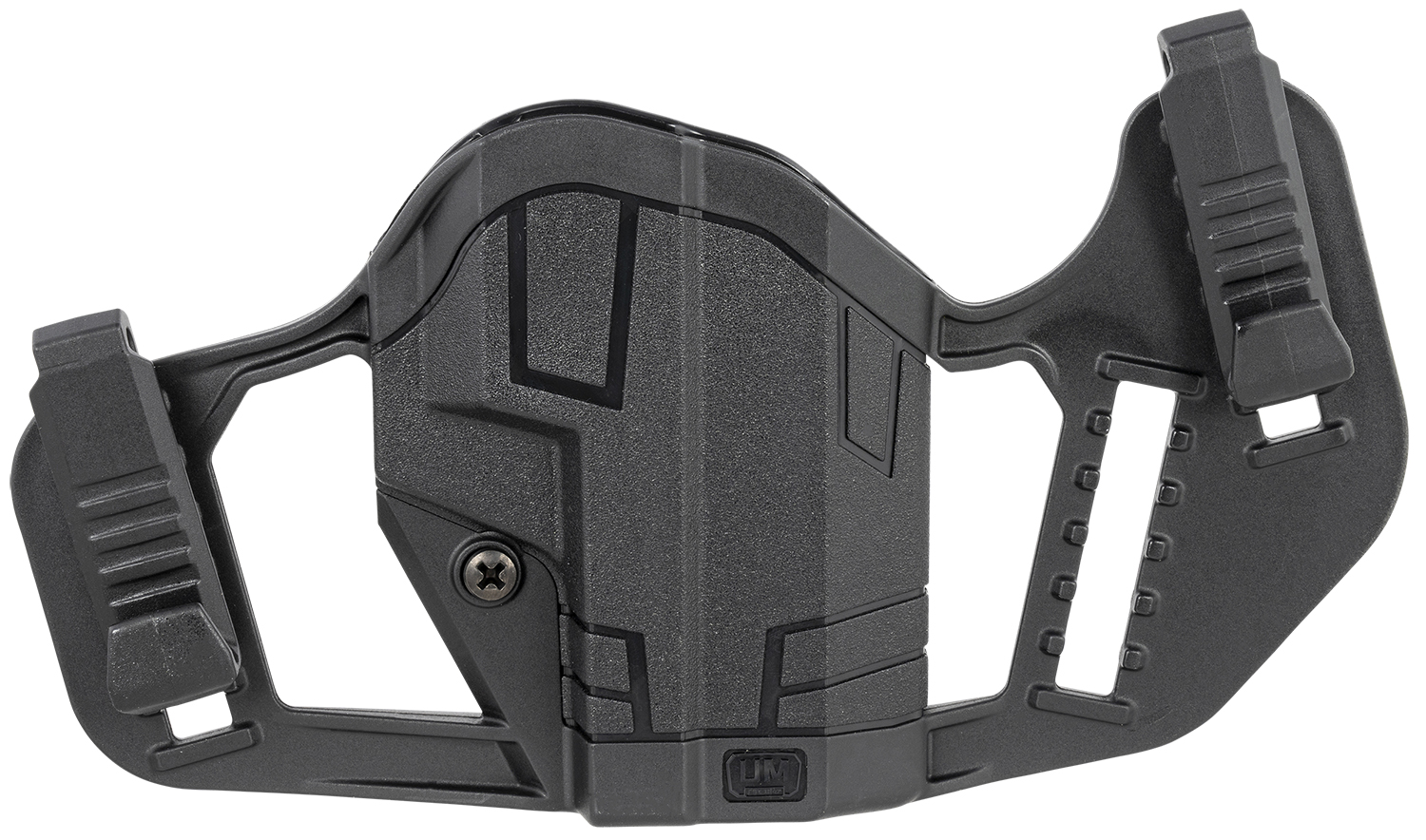 Uncle Mike’s 79077 Apparition IWB/OWB Belt Clip Mount Compatible w/Glock 43/43X/Springfield Hellcat Black Polymer Ambidextrous