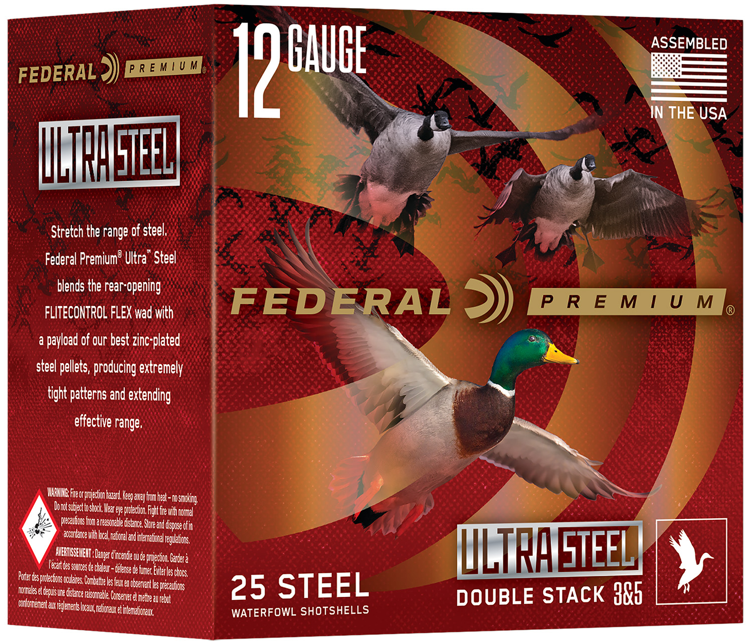 Federal PWUX14224 Premium 12Gauge 3″ 1 1/4 oz 2/4 Shot 25 Per Box/10 Cs