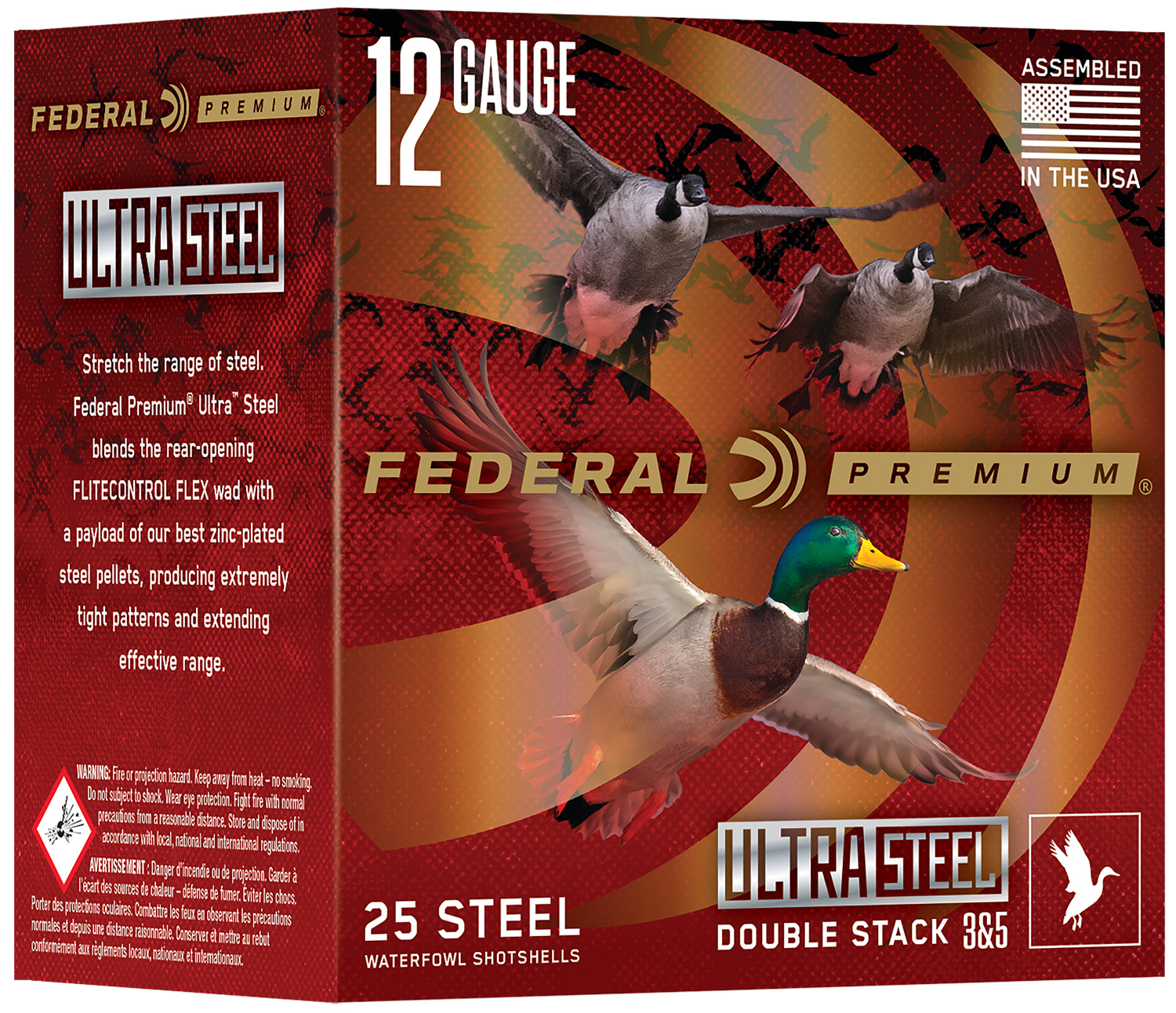 Federal PWUX14235 Premium 12Gauge 3″ 1 1/4 oz 3/5 Shot 25 Per Box/10 Cs