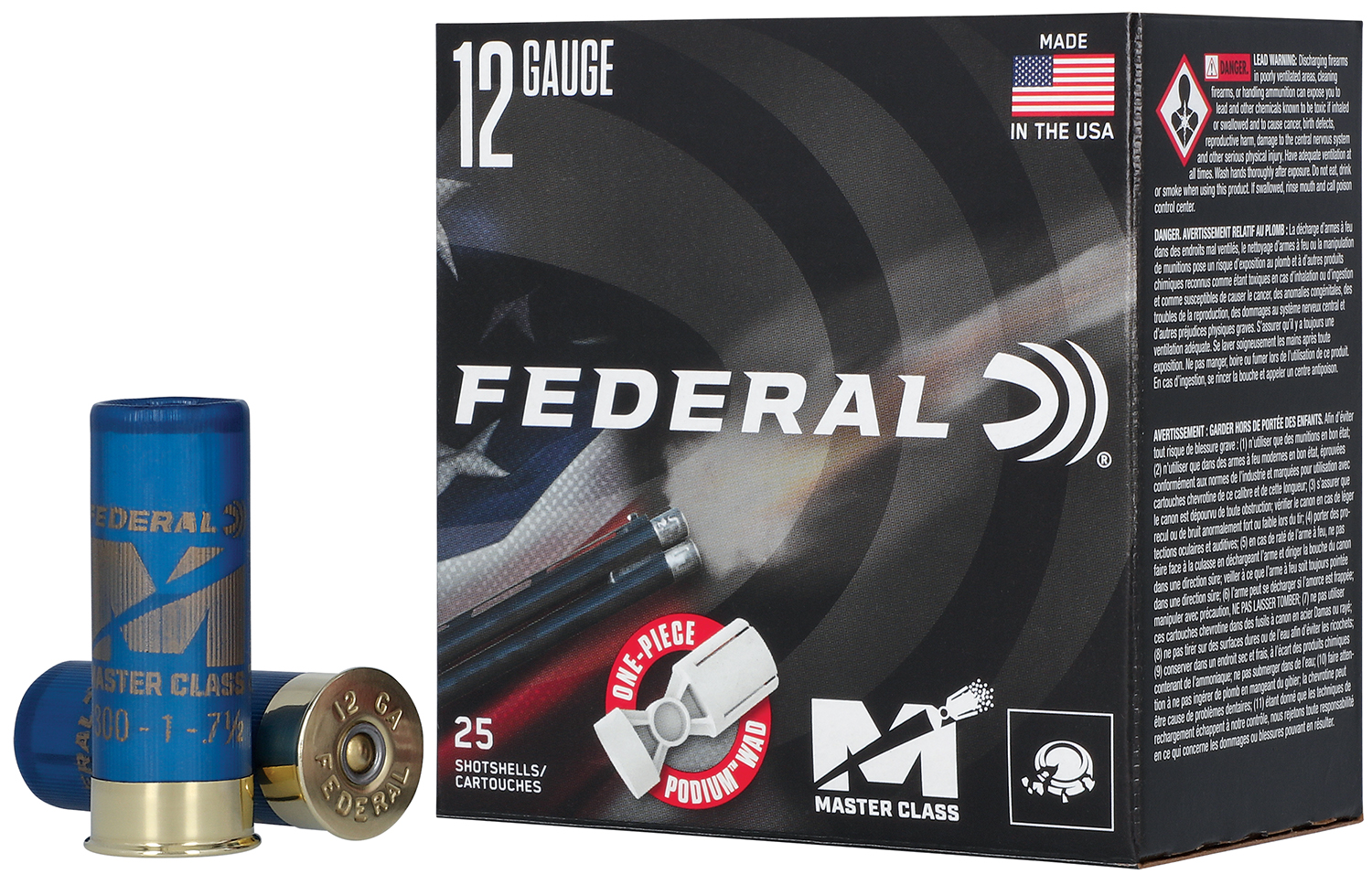 Federal MC12HC75 Master Class 12Gauge 2.75″ 1 1/8oz 7.5Shot 25 Per Box/10 Case
