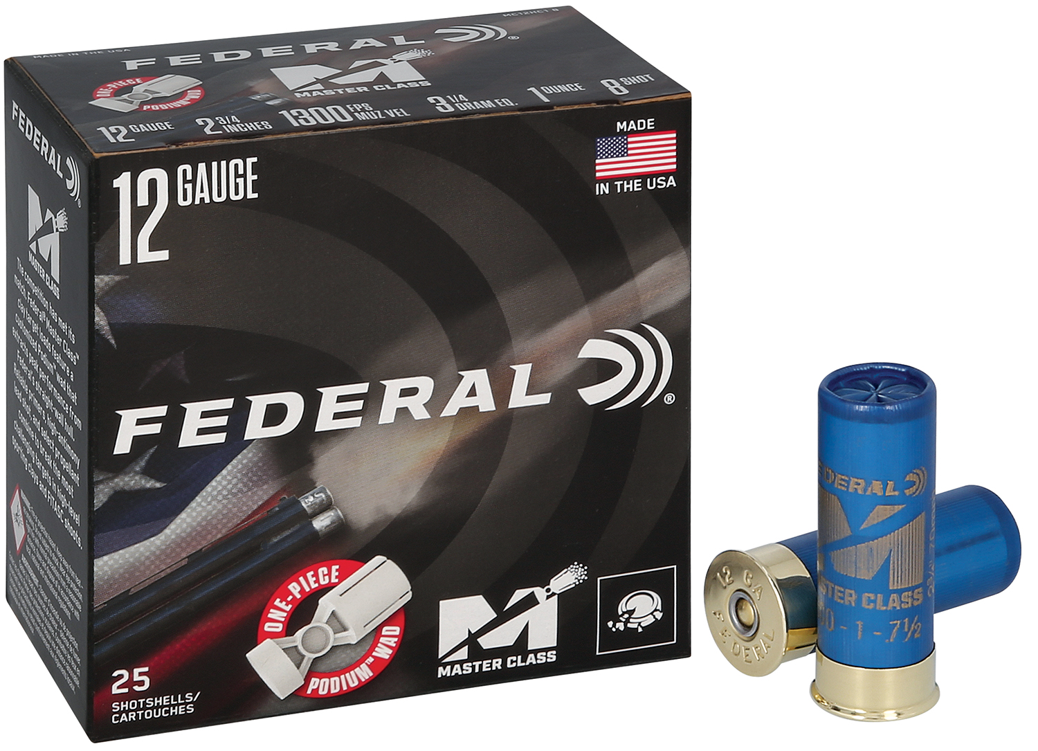 Federal MC12HC18 Master Class  12Gauge 2.75″ 1oz 8Shot 25 Per Box/10 Case