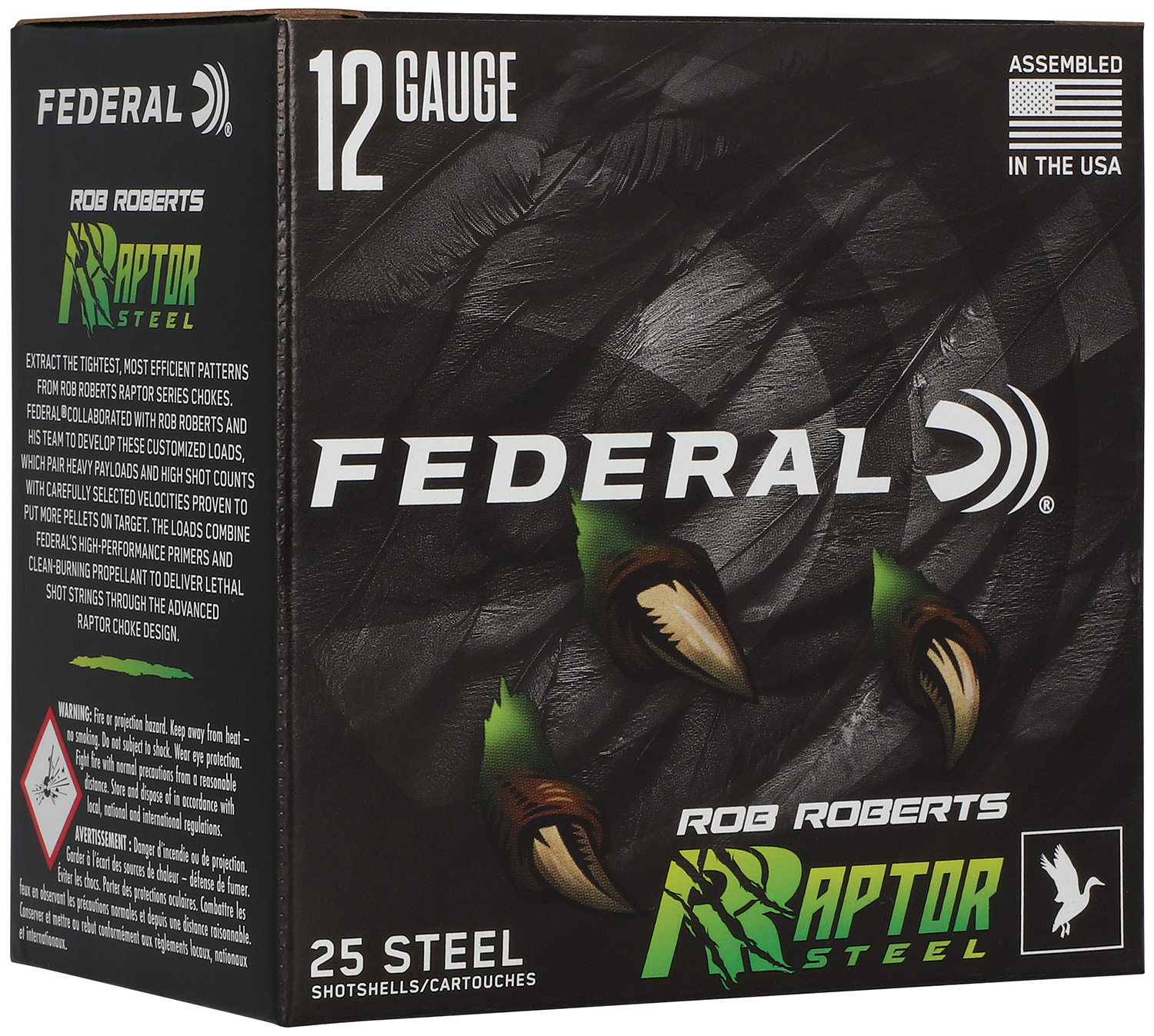 Federal RRS1383 Rob Roberts Raptor 12Gauge 3″ 1 3/8oz 3Shot 25 Per Box/10 Case