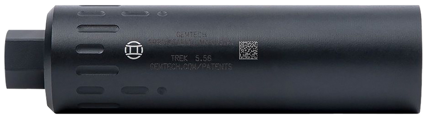 Gemtech 12110 Trek  5.56x45mm NATO 1.5″ Black Cerakote 17-4 Stainless Steel 1/2″-28 tpi