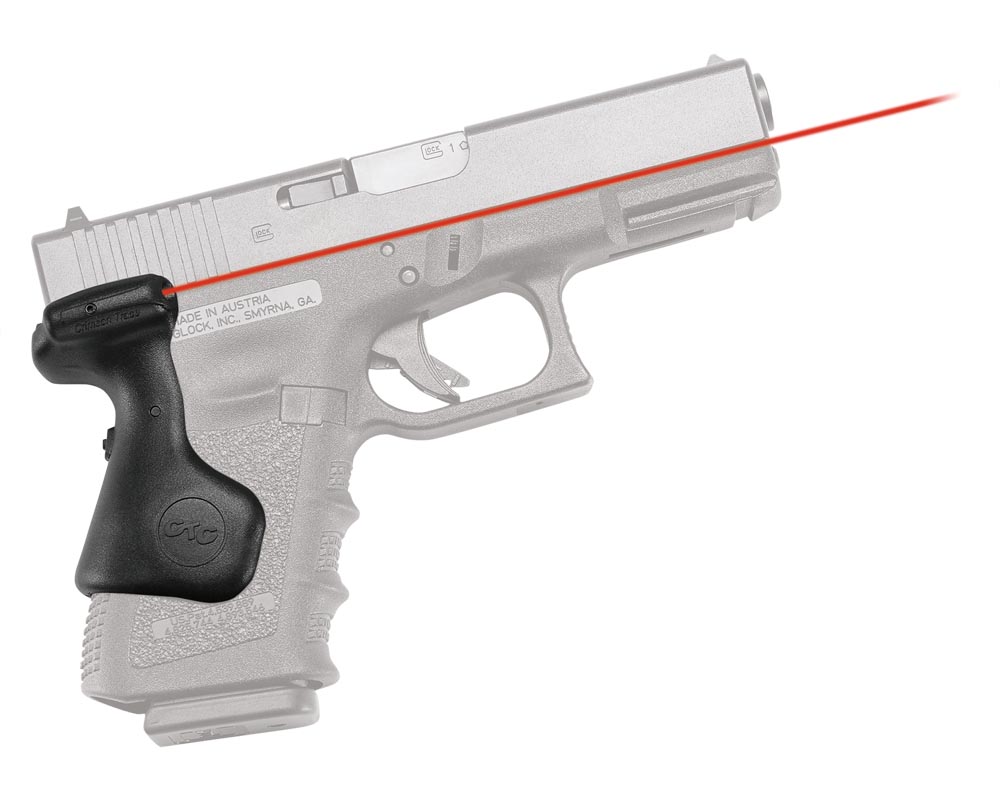 Crimson Trace 0169101 Lasergrips Compatible w/Glock Compact Gen5 19/Gen4 19, 23, 32/Gen5 19 Gen 4, Red Laser Black Polymer