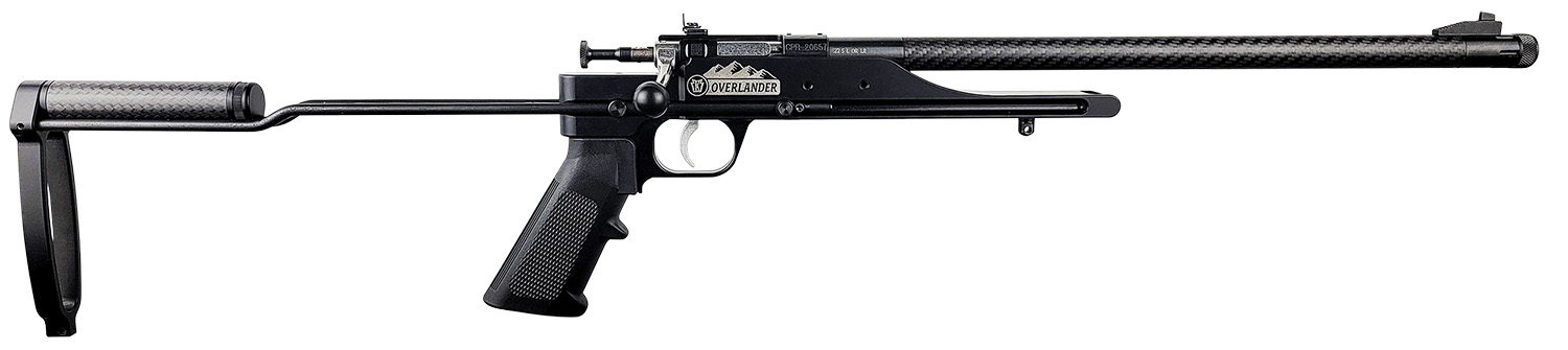 Crickett KSA2190 Precision 6061 Overlander Pack Rifle 22 LR Single Shot 16.12″ Carbon Fiber Threaded Barrel, Black Anodized Picatinny Rail Aluminum Receiver, Aluminum/Carbon Fiber Adjustable Skeletoni