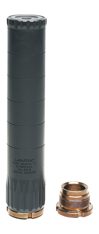 Lantac Usa 01-SUP-MSPEC22S M-Spec 22LR Black Aluminum 1/2″x28