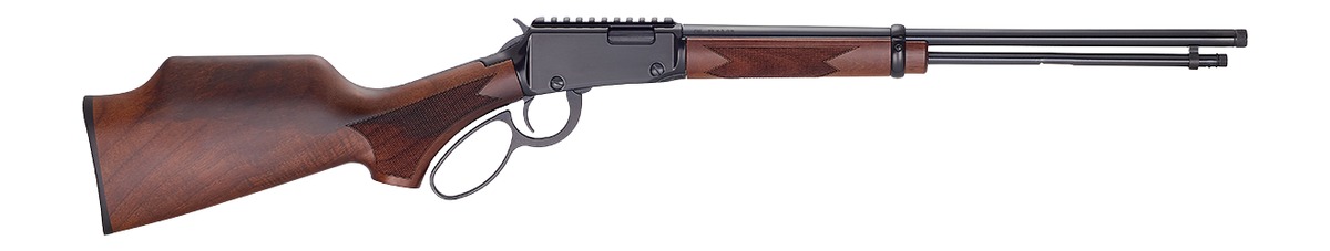 Henry H001PGH22M Sporter 22 WMR 12+1 18.50″ Blued Threaded Barrel, Black Aluminum Receiver w/Picatinny Rail, American Walnut Fixed w/Pistol Grip Stock