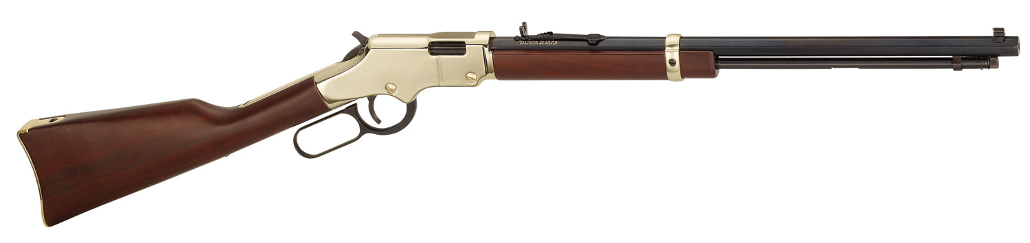 Henry H004V Golden Boy 17 HMR 12+1 20″ Octagon Barrel Brasslite American Walnut Right Hand