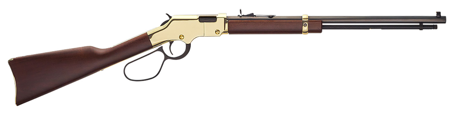 Henry H004ML Golden Boy Large Loop 22 WMR Caliber with 12+1 Capacity, 20.50″ Blued Barrel, Brasslite Metal Finish & American Walnut Stock Right Hand (Full Size)