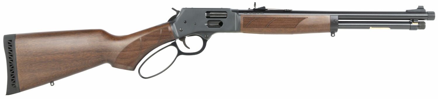 Henry H012PGR44M Protector Carbine 44 Special 44 Mag 7+1 16.50″ Blued Threaded Barrel, Blued Steel Drilled & Tapped Receiver, American Walnut Fixed w/Pistol Grip Stock
