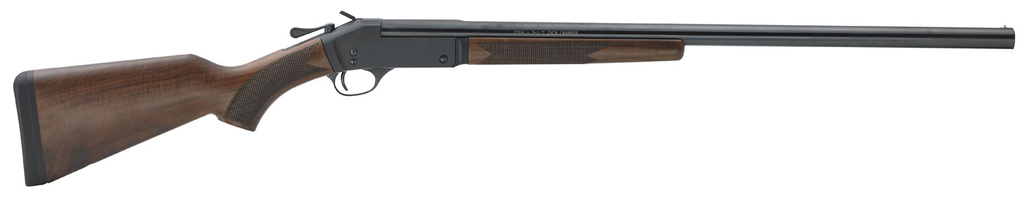 Henry H01512 Single Shot 12 Gauge with 28″ Barrel, 3.5″ Chamber, 1rd Capacity, Blued Steel Finish & American Walnut Stock Right Hand (Full Size)
