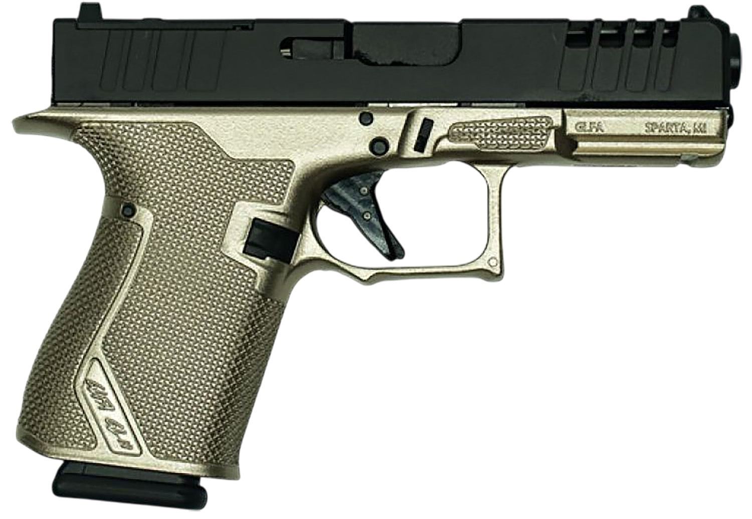 Great Lakes Firearms GL19GPLT Striker Compact Frame 9mm Luger 15+1 4″ Black Nitride Barrel, Optic Cut/Serrated/Window Cut Slide, Polymer Frame, RMR Footprint, Ambidextrous